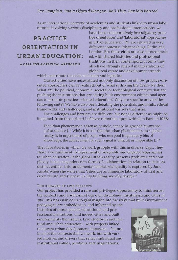 Global Education for Urban Futures — page. 50